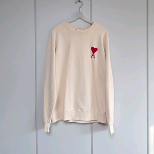 아미 드 쾨르 자수로고 맨투맨 M 남여공용 크림색