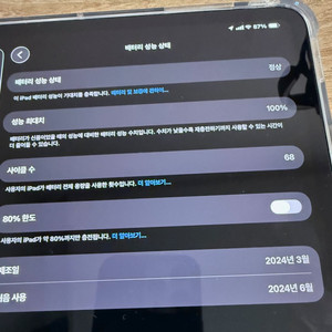 아이패드프로 M4 13 실버 1TB 셀룰러 S급