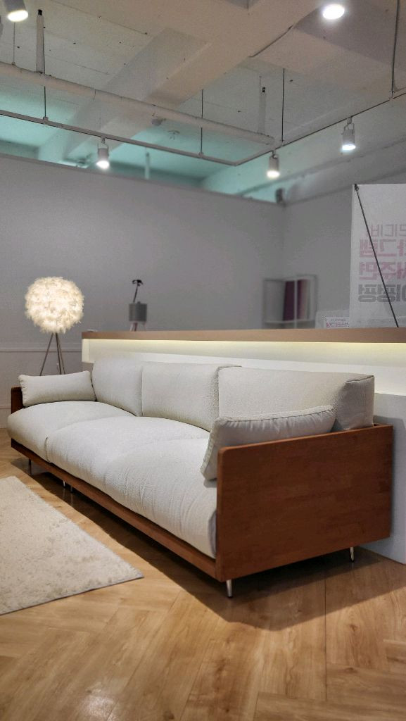 예쁜거실소파 세트! ( 모듈 + 원목 +페브릭 ) 전시새상품!! 이미지