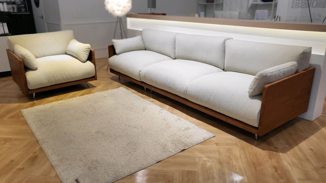 예쁜거실소파 세트! ( 모듈 + 원목 +페브릭 ) 전시새상품!! 이미지