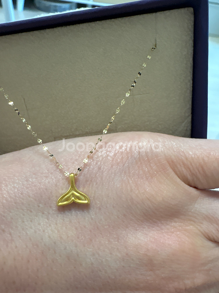 18k 골드 목걸이--0