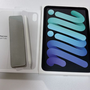아이패드 미니6 wifi 64기가 스페이스그레이+정품스마트폴리오+짭펜슬