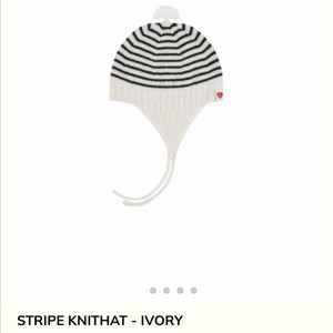 꼬숑 스트라이프 니트햇 s