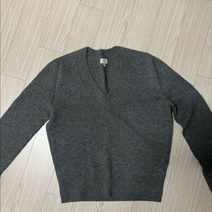 시에 sie 클로이 울 브이넥 니트 그레이 s