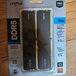 Crucial Pro RAM 64GB 키트 (2x32GB) DDR5 미개봉