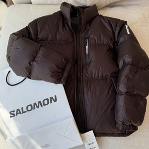 살로몬 컨투어 다운 자켓 (사이즈L, 초콜렛)