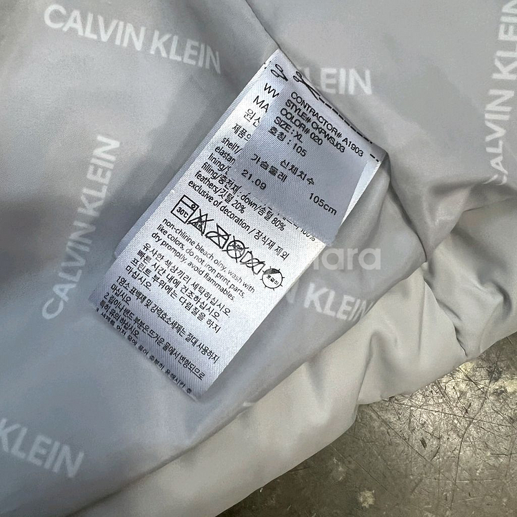 XL) 캘빈클라인 구스다운 패딩점퍼 거위털 패딩--6