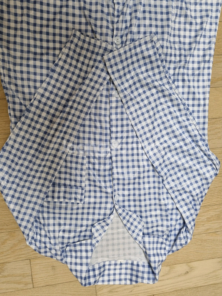 체크 패턴 잠옷 세트--1