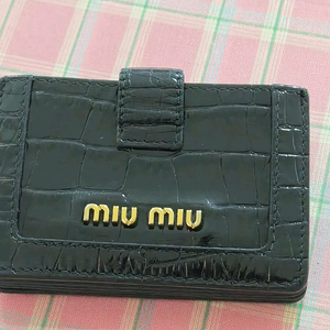 정품/ 미우미우 아코디언 카드지갑