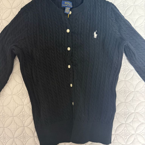 폴로 블랙 케이블 니트 가디건 걸즈 XL 이미지