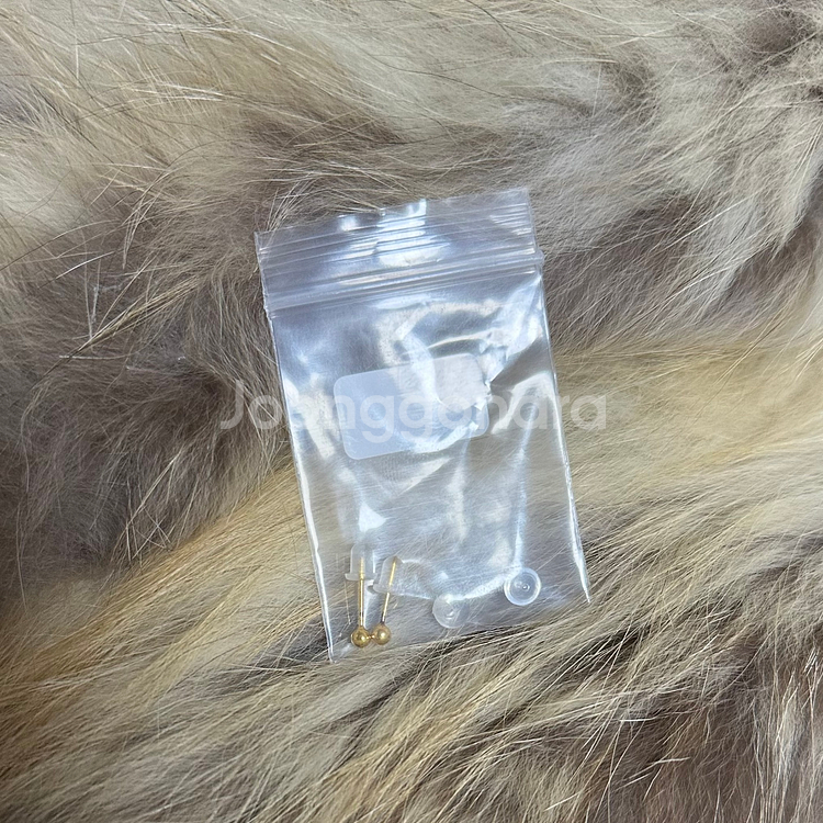 14k 8mm 다이아몬드 컷팅 큐빅 귀걸이--3