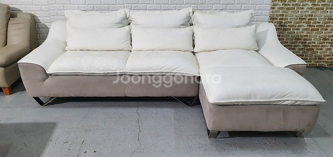 쏘홈 알도 최고급 이태리 애닐린 천연가죽 카우치 소파--0