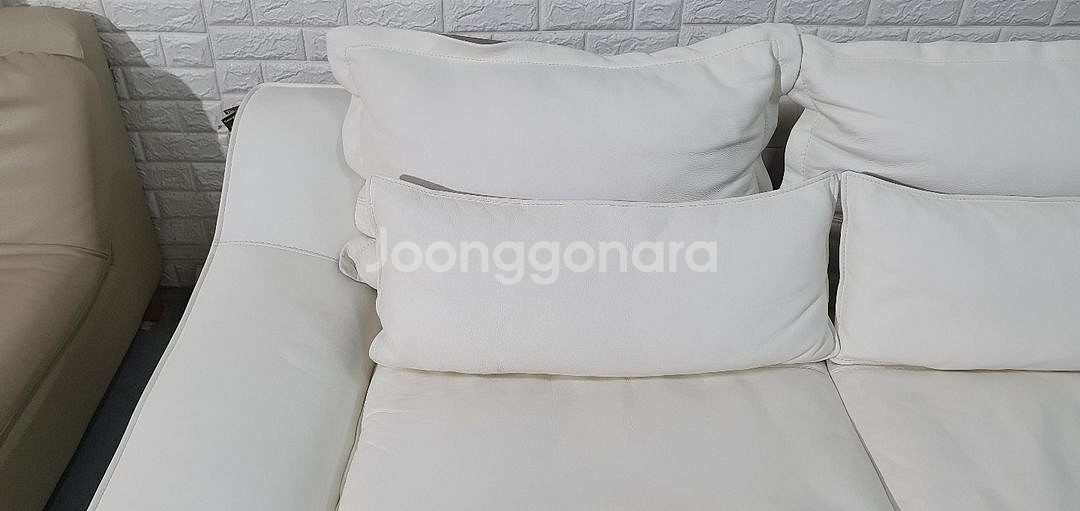 쏘홈 알도 최고급 이태리 애닐린 천연가죽 카우치 소파--5