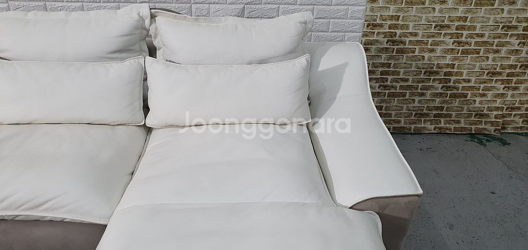 쏘홈 알도 최고급 이태리 애닐린 천연가죽 카우치 소파--8