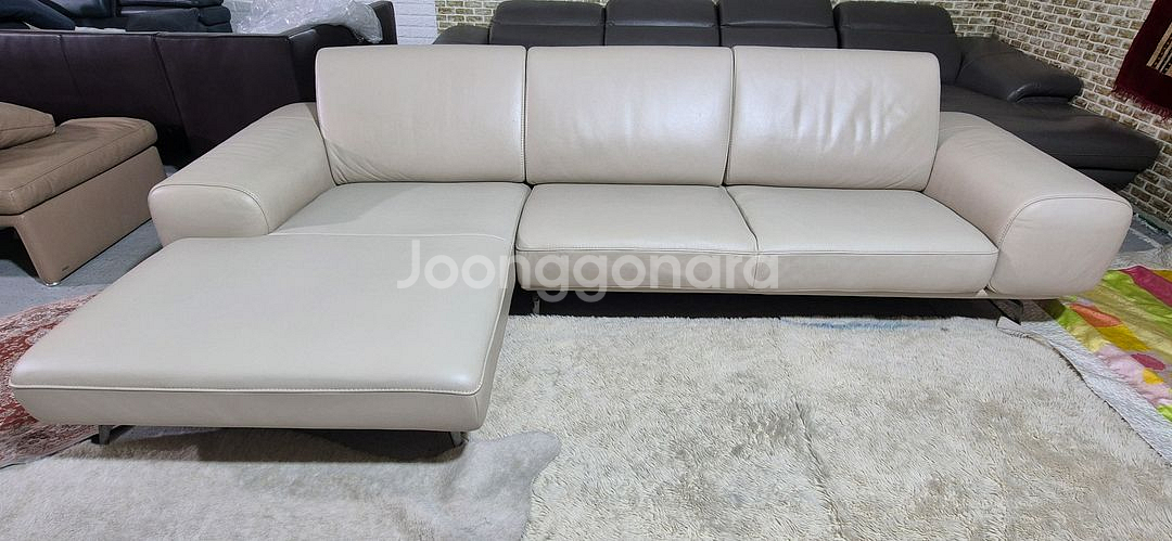 자코모 르마스1 슈렁큰 천연가죽 카우치 소파--0