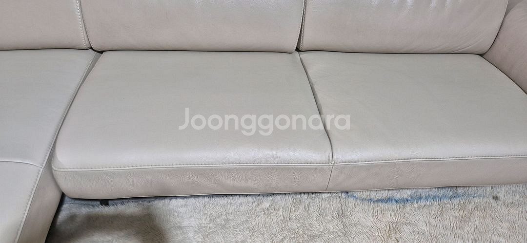 자코모 르마스1 슈렁큰 천연가죽 카우치 소파--6