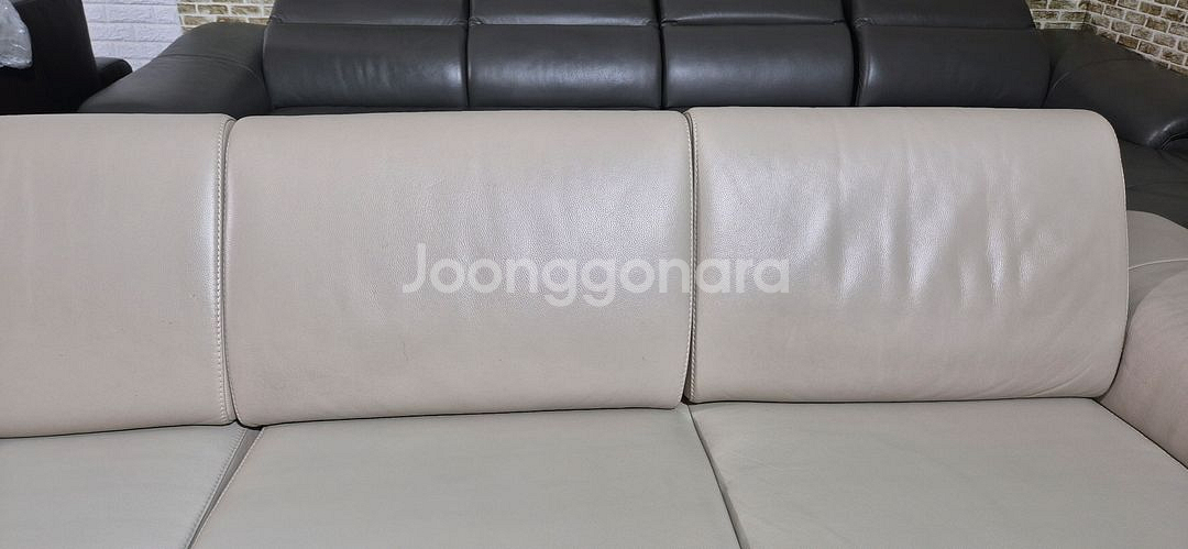자코모 르마스1 슈렁큰 천연가죽 카우치 소파--7
