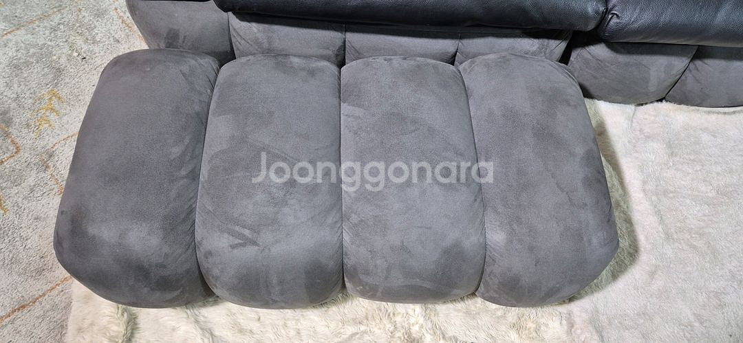 체리쉬 마에스트로 이태리 천연 통가죽 3인 소파+스툴--4