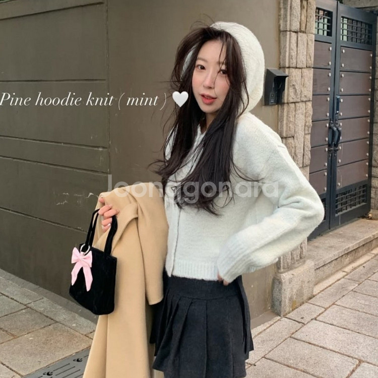 시예(siye) 시예샵 샵시예 파인 후디 니트가디건 프리사이즈 새상품--2