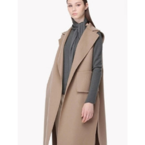 타임 time 캐시미어 울 핸드메이드 코트 베스트 프리사이즈