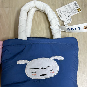 짱구 유리 흰둥이 맹구 골프 패딩가방/ 산리오 마멜 이미지