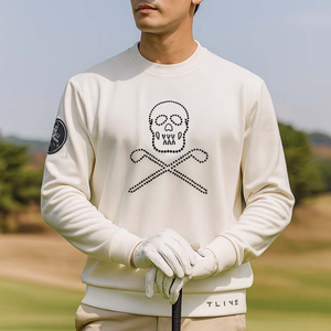 마크앤로나 골프웨어 국내판 자수패치 기모 맨투맨 라운드 티셔츠(M)