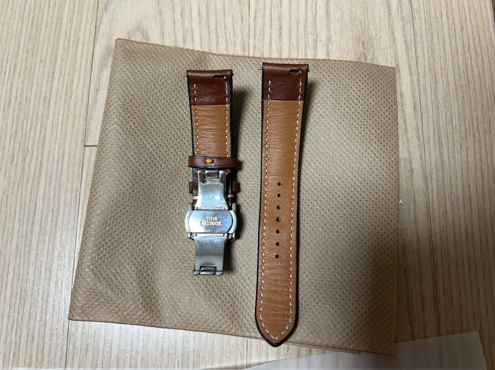 OAS 오에이에스 이탈리안 패딩 워치 레더 가죽 밴드 스트랩 시계줄 이미지