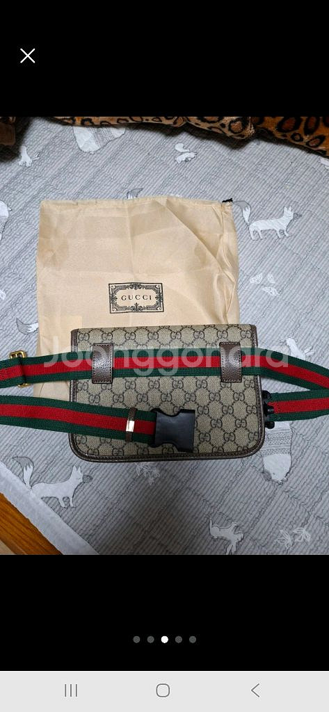 구찌 GG 캔버스 허리 크로스백 새제품 급매--1