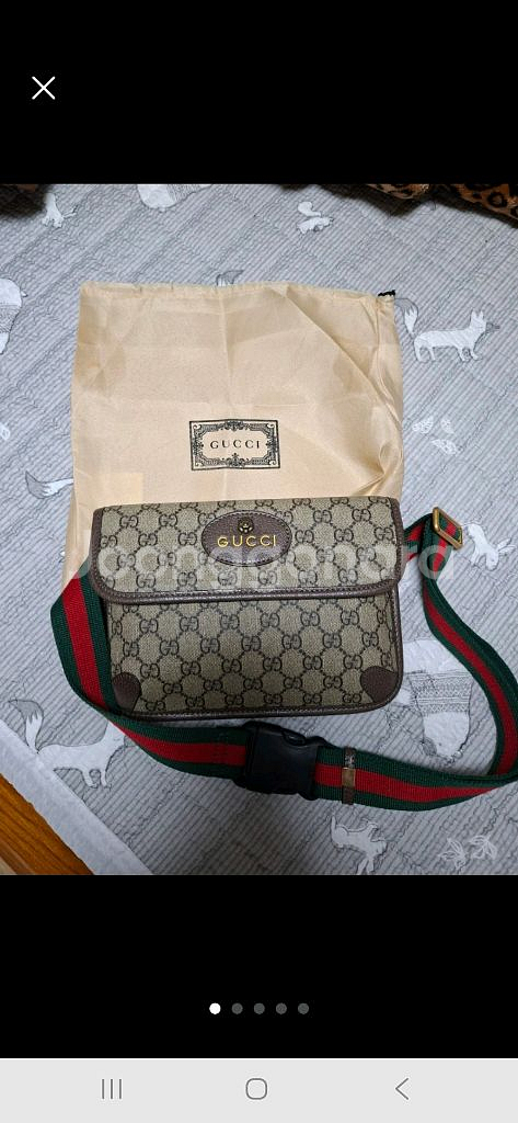 구찌 GG 캔버스 허리 크로스백 새제품 급매--3