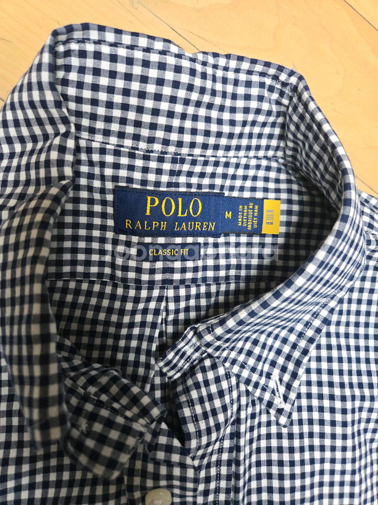폴로 랄프로렌 깅엄 체크 셔츠 M--2