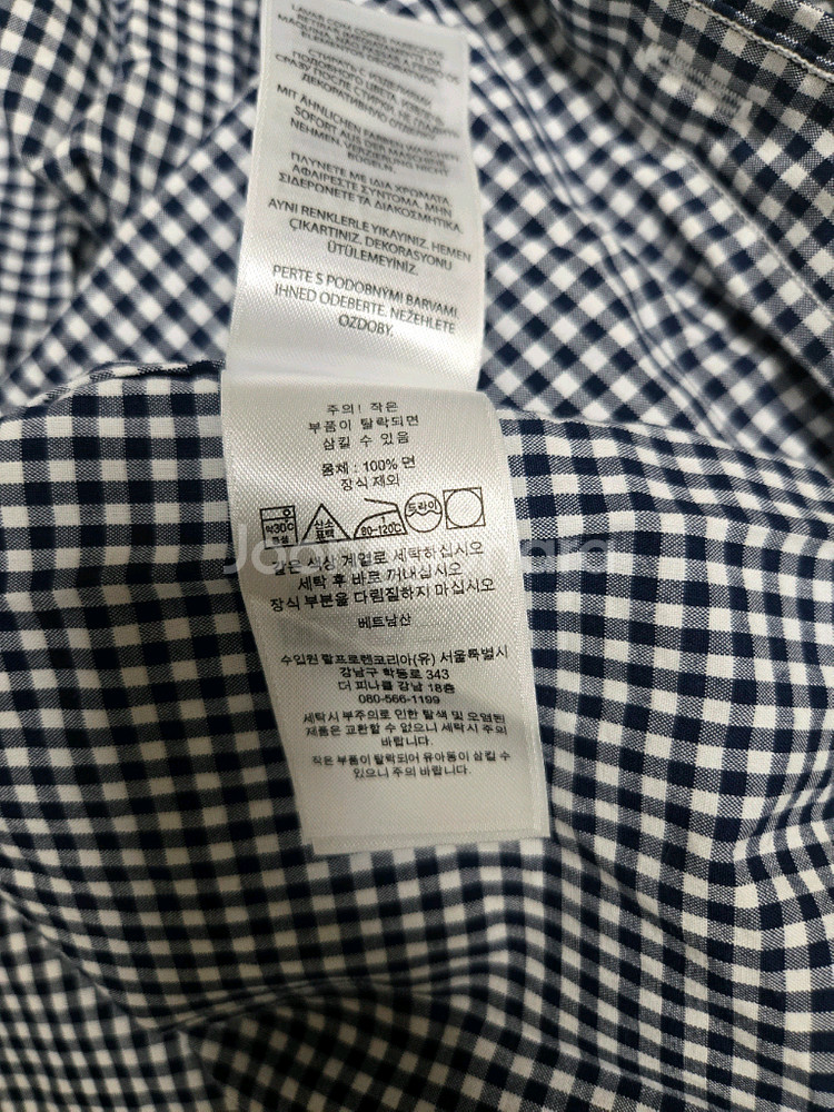폴로 랄프로렌 깅엄 체크 셔츠 M--3