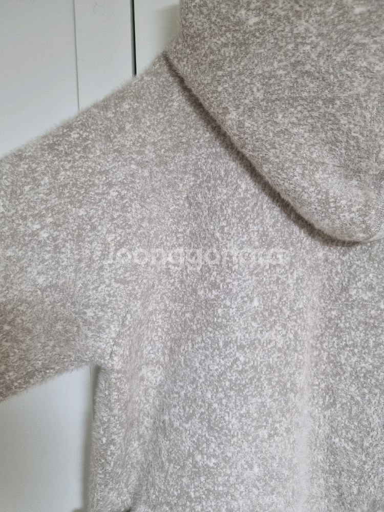 (새옷)압축울소재 후드 롱니트코트. 프리사이즈--2