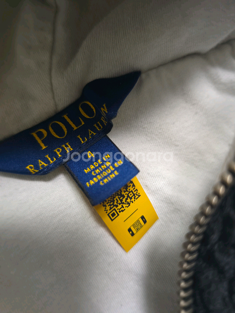 폴로 랄프로렌 체크 후드 집업 100 140--2