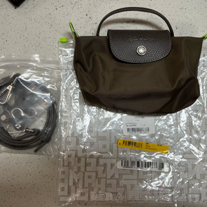 롱샴 르 플리아쥬 미니 크로스백(정품, 끈 포함)