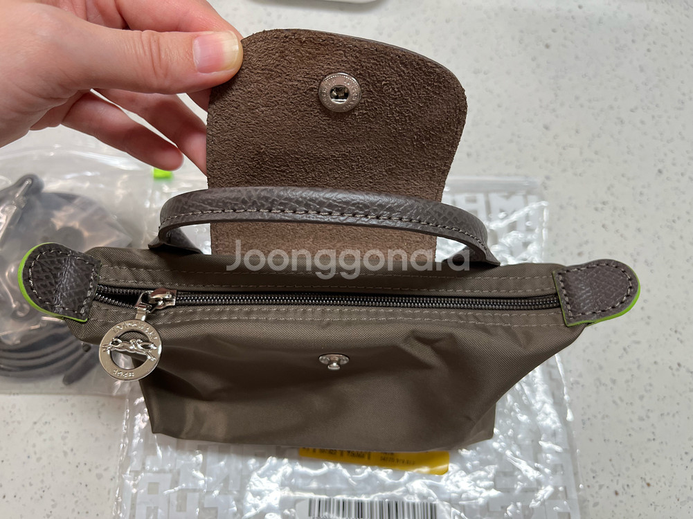 롱샴 르 플리아쥬 미니 크로스백(정품, 끈 포함)--1