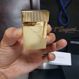 [새상품급] 듀퐁라이터 라인2 신형 ca16827 스트라이프 금장 쌍불 듀퐁라이타