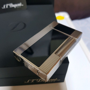 [새상품] 듀퐁라이터 라인2 쌍불 ca16380 블랙 래커 팔라듐 백금 듀퐁라이타