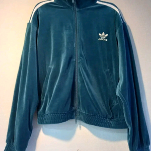 아디다스 희귀 대장급 벨벳 청록 트랙탑 저지 져지집업 90/S