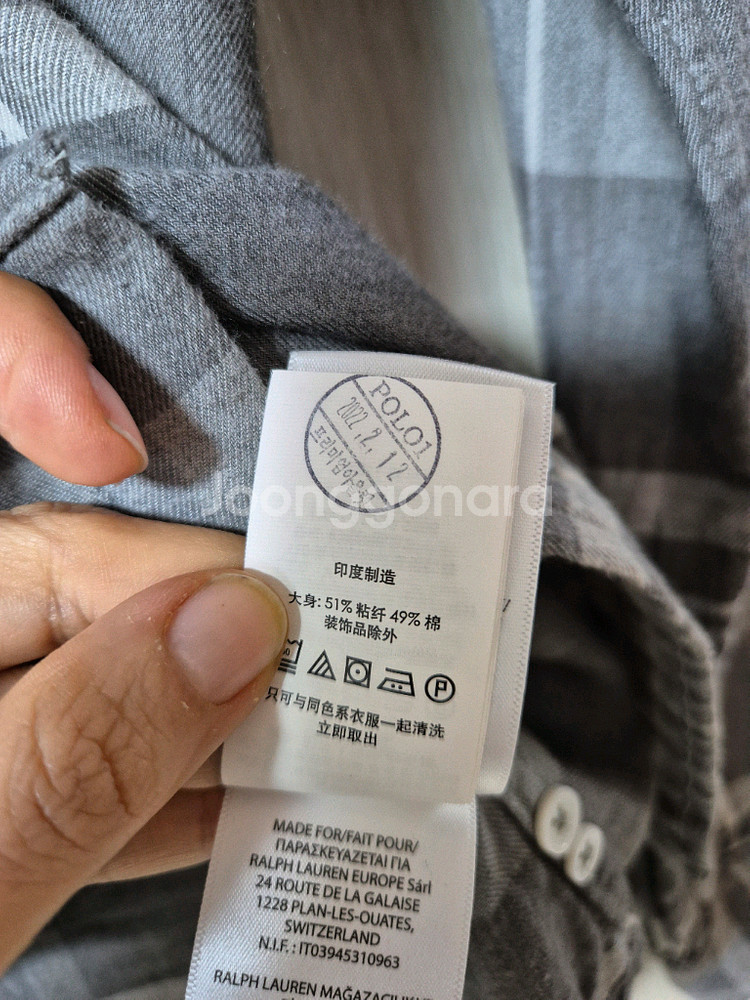 (신형) 폴로 랄프로렌 울셔츠 울체크남방 XS 우먼--5