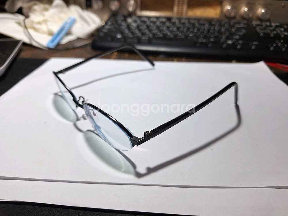 일본 구찌 반무테 안경테 안경 티타늄 GG-9550J C8B 명품 일본 y2k 패션 빈티지 레트로 복고 감성--3