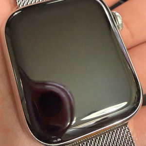 애플워치 7 45mm 실버 스테인리스 스틸 이미지