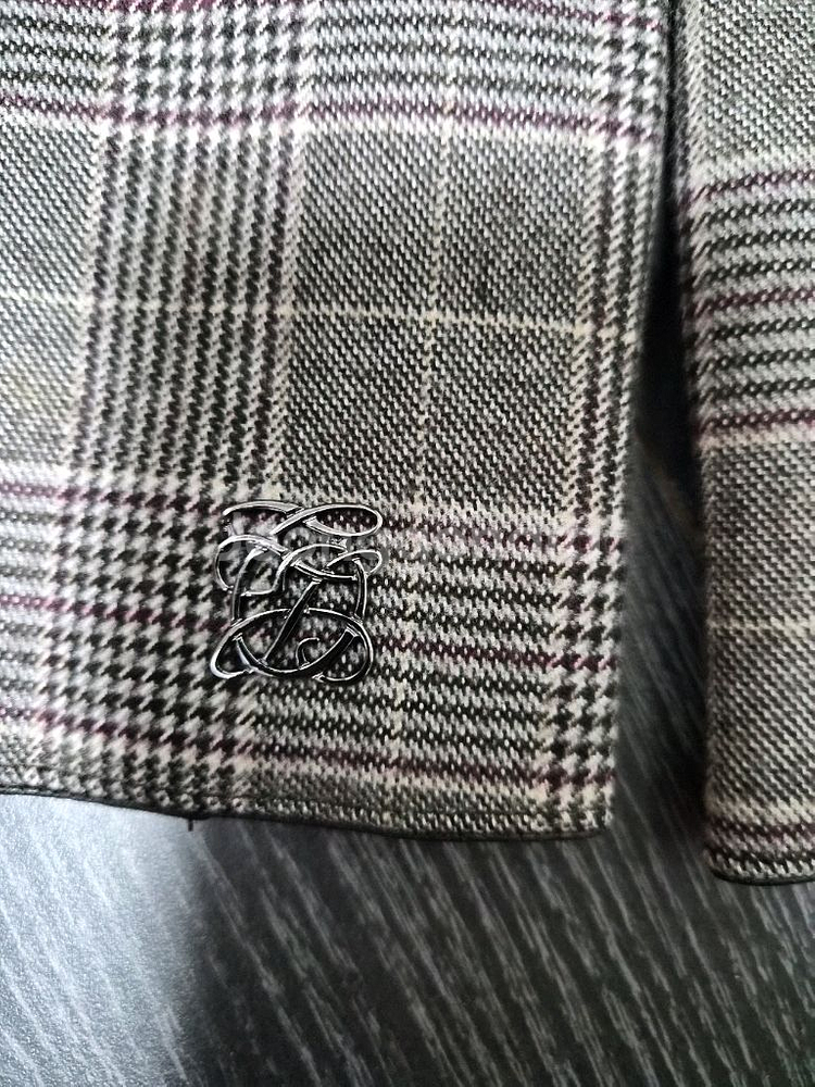 여성용 가죽 콤비 체크장갑 루이까또즈 기모--1