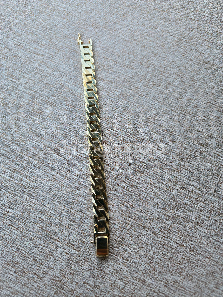 18k 골드 체인 팔찌--0