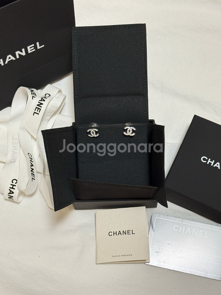 샤넬 CC 로고 귀걸이 풀박스--0