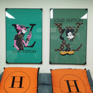 미키마우스 디즈니 루이비통 핑크팬더 피규어 대형 그림액자 그림 액자 팝아트 인테리어소품 명품그림 명품액자 꽃 선물