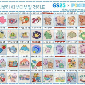 픽셀리 띠부실/포카 이미지