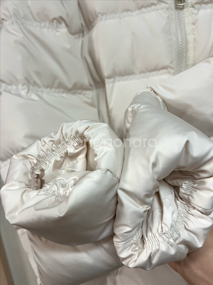 더블제이 폭스 벨트 몽 숏패딩 덕다운 오리털 점퍼 자켓 퍼 후드 아이보리--8