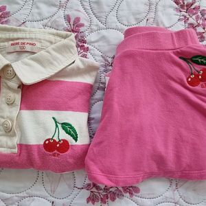 베베드피노 체리 티셔츠+레깅스 세트 (반택포) 이미지