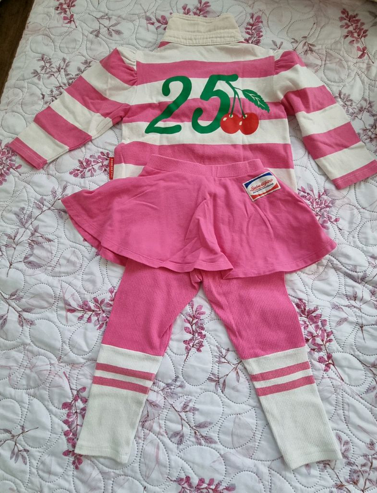 베베드피노 체리 티셔츠+레깅스 세트 (반택포) 이미지