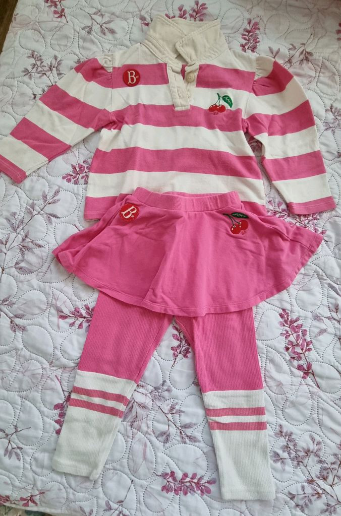 베베드피노 체리 티셔츠+레깅스 세트 (반택포) 이미지